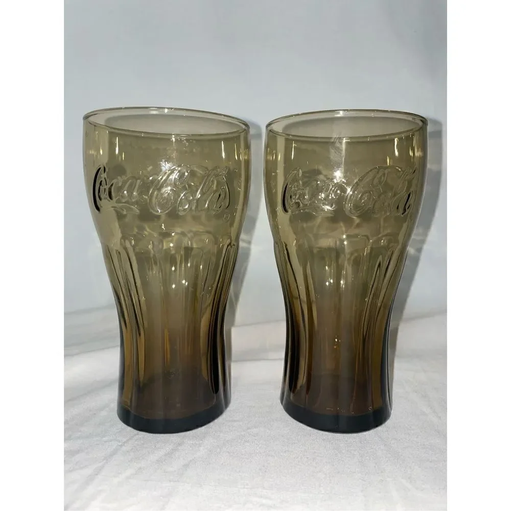Two Coca Cola glasses
